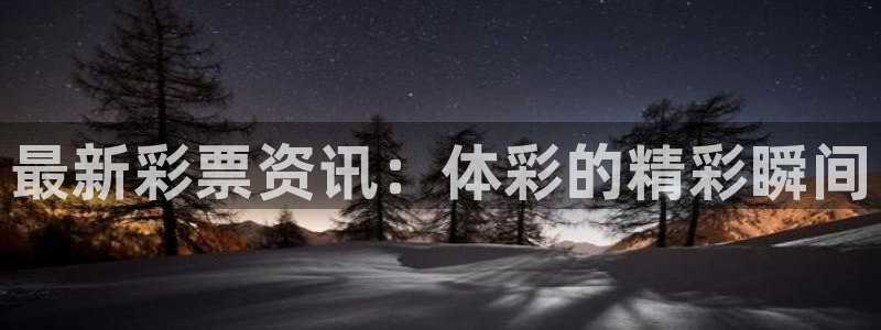 833体育在线直：最新彩票资讯：体彩的精彩瞬间